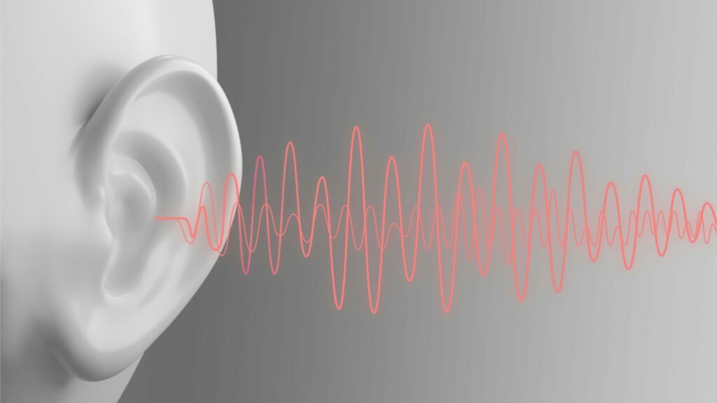 Soundwaves entering a human ear.